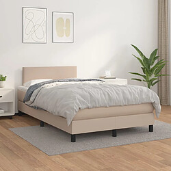 Maison Chic Lit Adulte - Lit simple Lit à sommier tapissier avec matelas moelleux - Meuble de Chambre - Cappuccino 120x200 cm -MN44263