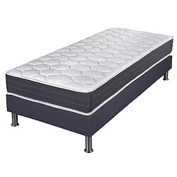 Ebac Matelas ressort + Sommier SR15 Volcan 90x190 Record - H. 20 cm - Soutien ferme 