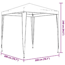 vidaXL Tente de réception professionnelle 2x2 m Vert pas cher