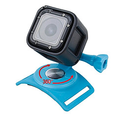 Wewoo Fixation poignet GoPro bleu pour HERO4 Session / 4/3 + / 3/2/1, caméra de sport Xiaomi Yi Support de rotation à 360 degrés avec sangles pas cher