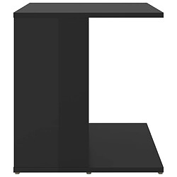 Acheter vidaXL Table d'appoint noir brillant 45x45x48 cm bois d'ingénierie