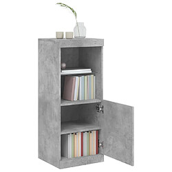 Acheter Maison Chic Commode Buffet - Meuble de rangement avec lumières LED gris béton 41x37x100 cm -GKD89169