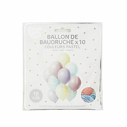 Paris Prix Lot de 10 Ballons Pastels 17cm Multicolore