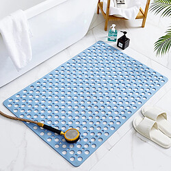 LUUCOZK Tapis de bain antidérapants absorbants à séchage rapide, décoration de salle de bain, Non bleu-bleu-75x43cm 