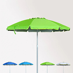 Beachline Parasol de plage 220 cm aluminium antivent protection uv Roma, Couleur: Vert