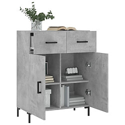 Acheter Maison Chic Buffet,Meuble de Rangement,commode pour salon,Cuisine gris béton 69,5x34x90 cm bois d'ingénierie -MN48766