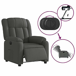 Maison Chic Fauteuil Relax pour salon, Fauteuil inclinable électrique Gris foncé Tissu -GKD92994 pas cher