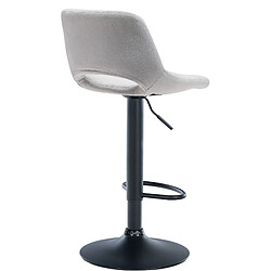 Acheter Decoshop26 Tabourets de bar chaises haute x2 avec repose-pieds en velours gris clair piètement métallique noir 10_0004082