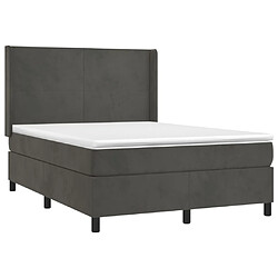 Acheter Sommier à lattes,Cadre à lattes de lit pour Adulte matelas et LED Gris foncé 140x190 cm -MN79232