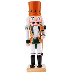 25cm figurine casse-noisette en bois ornements de noel décorateur solider avec canne