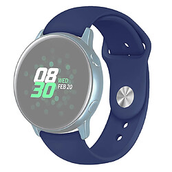 Wewoo Bracelet pour montre connectée Galaxy Watch Active 2 Smart couleur unie de poignet en siliconeTaille S Bleu