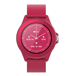 Forever Montre Connectée et Intelligente 5.0 IP68 avec Capteur Fréquence Cardiaque Rouge