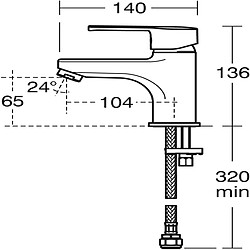 Ideal Standard B1149AA Calista Single Lever One Hole Basin Mixer Mitigeur de lavabo, Chrome