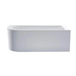 Vente-Unique Baignoire d'angle - 201L - 150 x 75 x 58 cm - Blanche - Angle droit - ANIKA