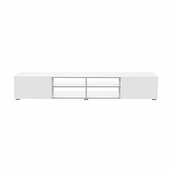 Meuble TV PODIUM 4 niches - blanc - TEMAHOME