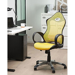 Beliani Chaise de bureau Jaune iCHAIR