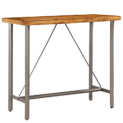 vidaXL Table de bar Teck recyclé massif 120x58x106 cm