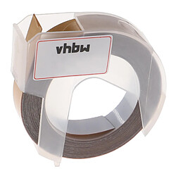 vhbw Ruban de marquage 3D compatible avec Dymo 1535, 1540, 1550, 1570, 1575, 1745, 1755 imprimante d'étiquettes 9mm Blanc sur Or 