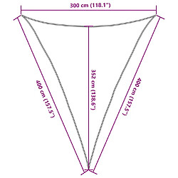 vidaXL Voile d'ombrage 160 g/m² Vert clair 3x4x4 m PEHD pas cher