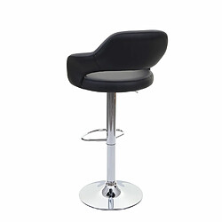 Acheter Mendler Tabouret de bar HWC-F16, tabouret pivotant, avec dossier simili cuir ~ gris-noir