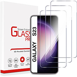 Verre Trempé pour Samsung Galaxy S23 (6,1") [Pack 3] Film Vitre Protection Ecran Little Boutik® 