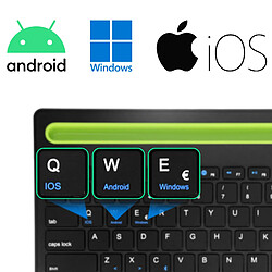 Avis Clavier sans fil QWERTY Noir LinQ, Compatible iOS / Android / Windows