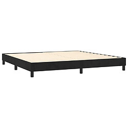 Acheter Maison Chic Lit Adulte - Lit simple Lit à sommier tapissier et matelas moelleux - Meuble de Chambre - Noir 200x200 cm Velours -MN17674