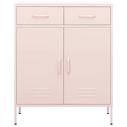 vidaXL Armoire de rangement Rose 80x35x101,5 cm Acier