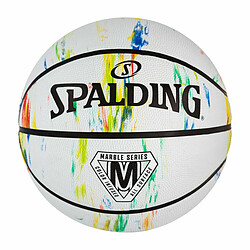 Avis Ballon de basket Marble Series Rainbo Spalding 7 7 Blanc