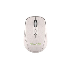 Souris sans fil Tellur Green, 2.4Ghz, nano récepteur, crème