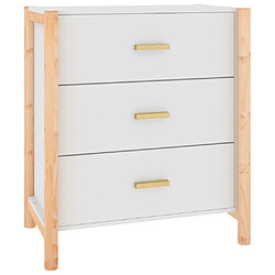 Maison Chic Buffet,Meuble de Rangement,commode pour salon,Cuisine Blanc 62x38x70 cm Bois d'ingénierie -MN88030