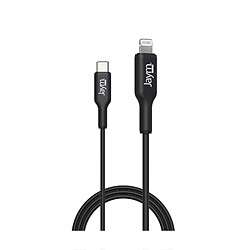 Jaym Câble de Charge et Synchronisation de donnée USB-C / Lightning MFI PD 3.0 3A 1M Noir 