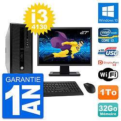 PC Tour HP 800 G1 Ecran 27" Intel i3-4130 RAM 32Go Disque 1To Windows 10 Wifi · Occasion 