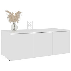 Avis Maison Chic Meuble TV scandinave - Banc TV pour salon Blanc 80x34x30 cm Aggloméré -MN66879