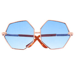 Avis Golden Frame Hexagon Lunettes Lunettes de soleil pour 1/6 Blythe Dolls Blue Shades