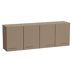 Inside 75 Elément meuble pont 4 portes SMART largeur 170 cm coloris taupe mat