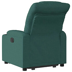 Acheter Maison Chic Fauteuil Relax pour salon, Fauteuil inclinable électrique vert foncé tissu -GKD30145