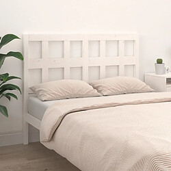 Avis Maison Chic Tête de lit scandinave pour lit adulte,Meuble de chambre Blanc 145,5x4x100 cm Bois massif de pin -MN88340