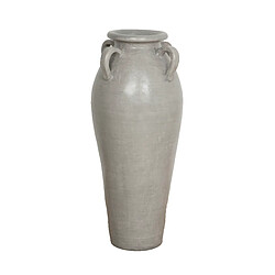 Vase de sol Alexandra House Living Gris Terre cuite 30 x 80 x 30 cm Avec des poignées