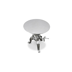 Acheter ICONIK INTERIOR Table d'appoint - Design industriel en fer - Argent - Barin Argenté