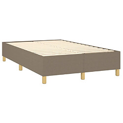 Avis vidaXL Sommier à lattes de lit avec matelas Taupe 120x200 cm Tissu