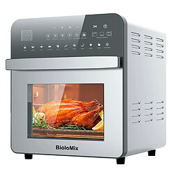 BioloMix MA528T Four à friteuse à air double chauffage, grille-pain sans huile 1700 W, capacité 15 L