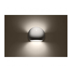 Avis Luminaire Center Applique murale Globe Up Céramique blanc 1 ampoule 14,5cm