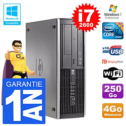 PC HP 6200 SFF Intel i7-2600 RAM 4Go Disque 250Go Graveur DVD Wifi W7 · Occasion 