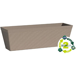 No Name Jardiniere - GARDEN ID - Green Care Impact Taupe - 50 x 16 x 16 cm - Garanti 10ans - 100% recyclé - UV/gel résistant