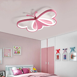 Avis Universal Plafonnier 50cm 36W Nordic chambre d'enfant lampe de chambre à LED plafonnier infini lumière rose dessin animé papillon chambre à coucher lumière AC85-265V plafonnier