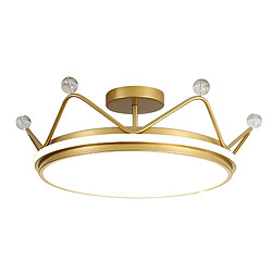 Universal Led Crown Plafonnier 43W réglable lumière télécommandée chambre enfant plafonnier adapté pour l'éclairage intérieur du salon princesse chambre lustre 