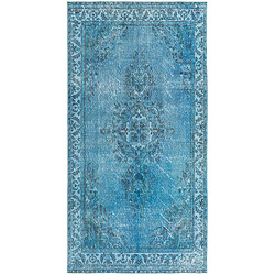 Vidal Tapis de laine 272x140 Bleu Ultra Vintage