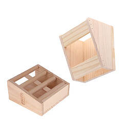 2 PCS Etagère de Herbe Support de Foin en Bois Distributeur De Nourriture pour Hamster Mangeoire Lapins