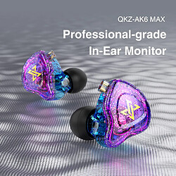 GUPBOO QKZ AK6 MAX écouteurs intra-auriculaires moniteur professionnel Double aimant écouteurs intra-auriculaires Hi-Fi antibruit basse casque Garni